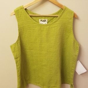 Olive green Flax tank top